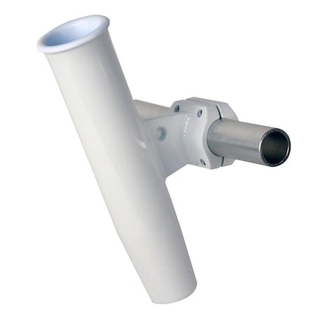 Superjock 1.66 in. Aluminum Horizontal Clamp-On Rod Holder with Powder Coated & Sleeve; OD - White SU1534684